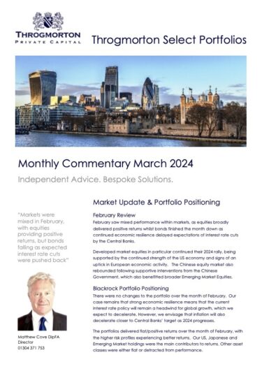 Select Portfolio Commentary March 2024