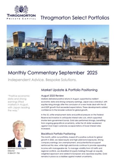 Select Portfolio Commentary September